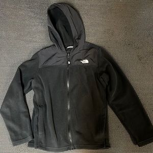 Youth black North Face fleece hoodie
